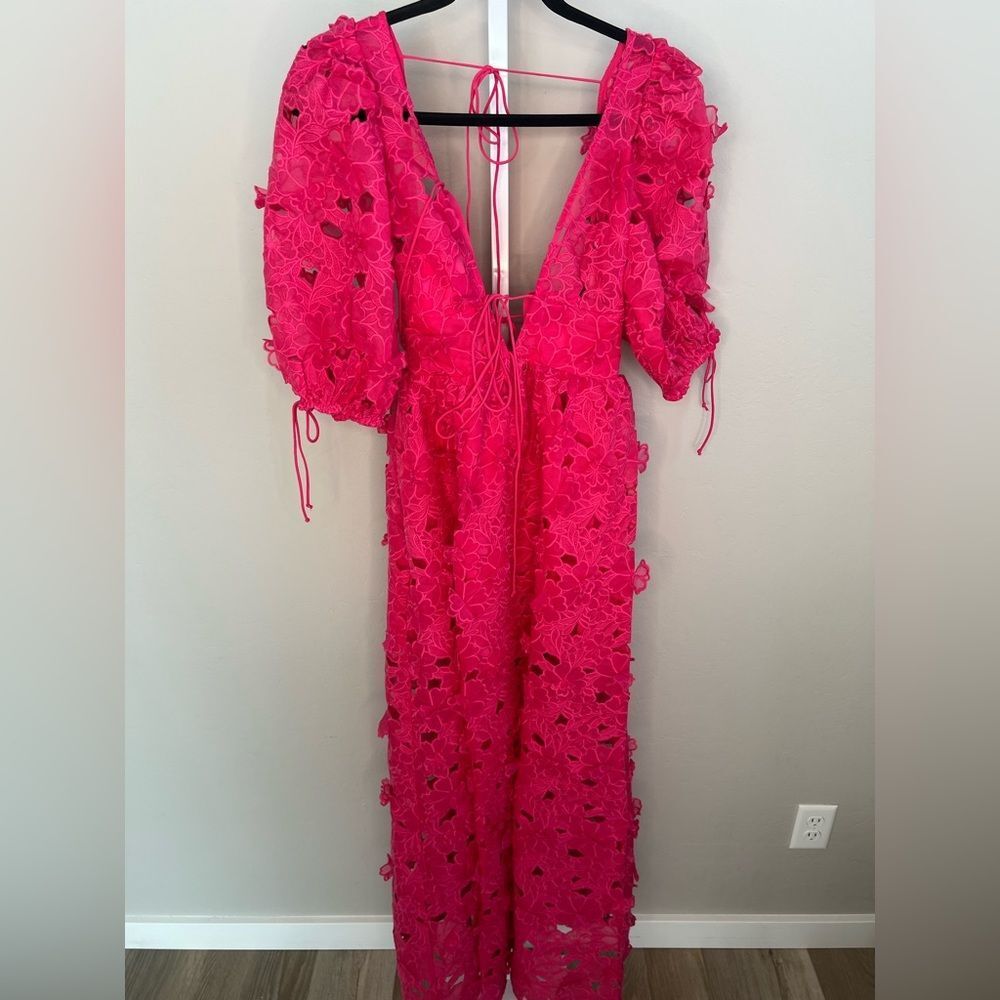 NWT For Love & Lemons Leighton Maxi Dress / Pink / Size XS - Picture 2 of 10